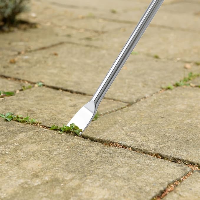 2 Pcs Dandelion Weeder Puller Tool with Soft Handle, Stainless Steel Garden Weed Remover Tool Weed