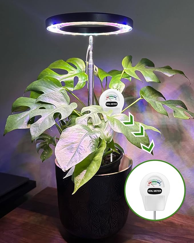 Plant Grow Light,yadoker LED Growing Light Full Spectrum for Indoor Plants, Paired with a Soil