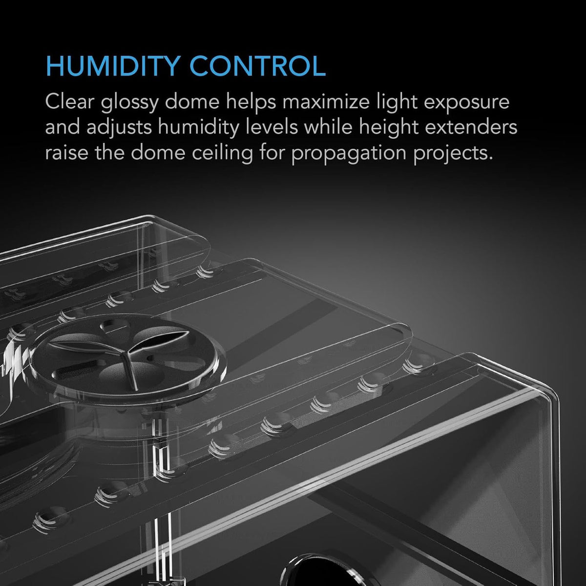 AC Infinity Humidity Dome, Heavy-Duty Germination Kit with 3 mm Thick Dome, Sturdy Drip Tray, 5x8