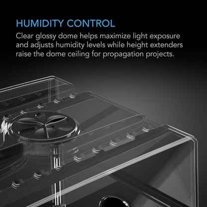 AC Infinity Humidity Dome, Heavy-Duty Germination Kit with 3 mm Thick Dome, Sturdy Drip Tray, 5x8