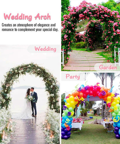 Queension Metal Arch Backdrop Stand 7Ft Wide 7.7Ft High, Wedding Arch Frame for Wedding