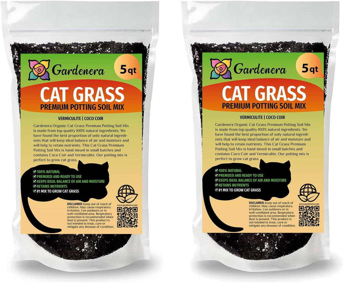 Gardenera Cat Grass Growing Medium - Provide Your Cat with a Fun and Healthy Source of Greens - 20