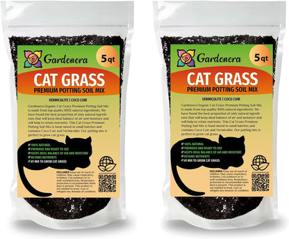 Gardenera Cat Grass Growing Medium - Provide Your Cat with a Fun and Healthy Source of Greens - 20
