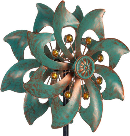 VEWOGARDEN Garden Decor Wind Spinners, Small Waterproof Metal Pinwheels Wind Spinner for Yard and