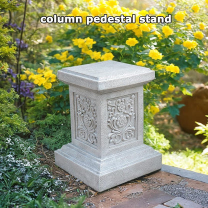 Classic Statuary Stand Outdoor Pedestal Sculpture Decor Plinth Base Riser, Garden or Home Resin