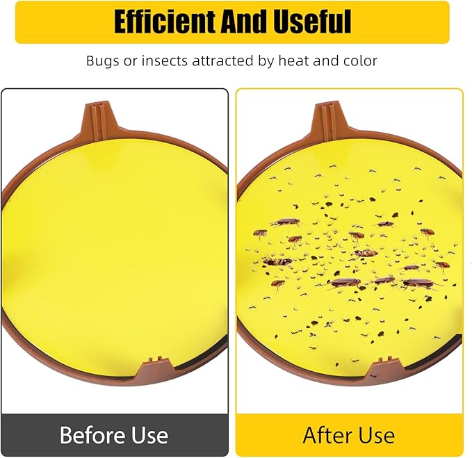 4 Pack Flea Traps for Inside Your Home, Flea Light Trap for Indoor Flying Insect Control Trapper