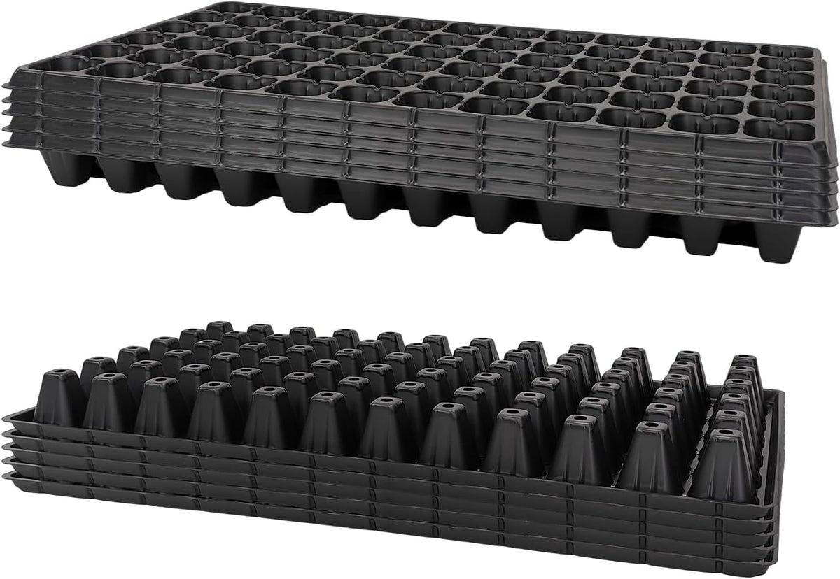 72 Cell Seed Trays, Thick Durable 72 Cell Plug Tray Seedling Plastic Nursery Tray for 1020 Flat