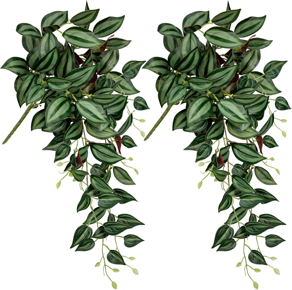 DILATATA Fake Hanging Plants Artificial Hanging Plants 26" Faux Wandering Jew Hanging Leaves Plants