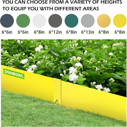 Landscape Edging Kit, Galvanized Steel Edging Landscape Lawn Edging Powder for Lawn Yard, Coated