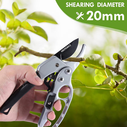 Ultra Sharp Germany Steel Pruning Shears - Cuts 3X Easier, Weak Hand Arthritis Snips