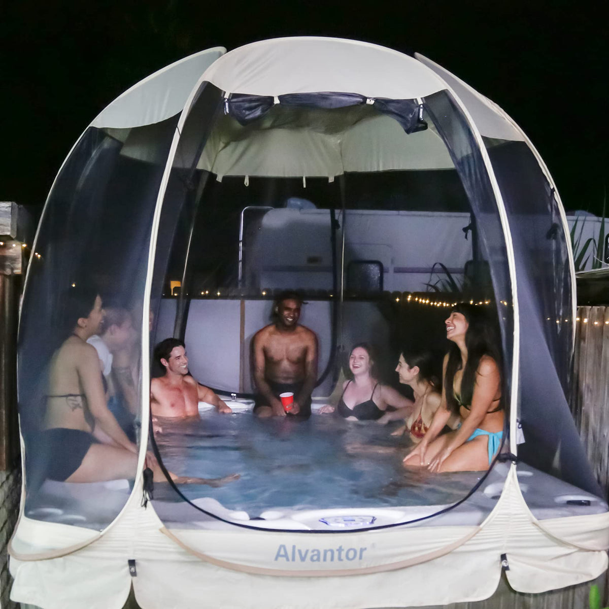 Alvantor® Screen House Room Camping Tent Outdoor Canopy Pop Up Sun Shade Hexagon Shelter Mesh Walls