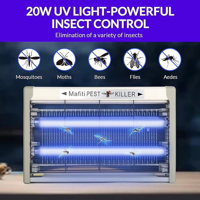 mafiti Bug Zapper Fly Traps Indoor Hanging Electric Mosquito Killer 3500V Gnats Fruit Trap for Home