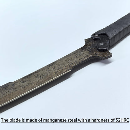 SV Handmade cast Manganese Steel Chopping Blade Sword, Full Tang, Outdoor, Hunting, Camping