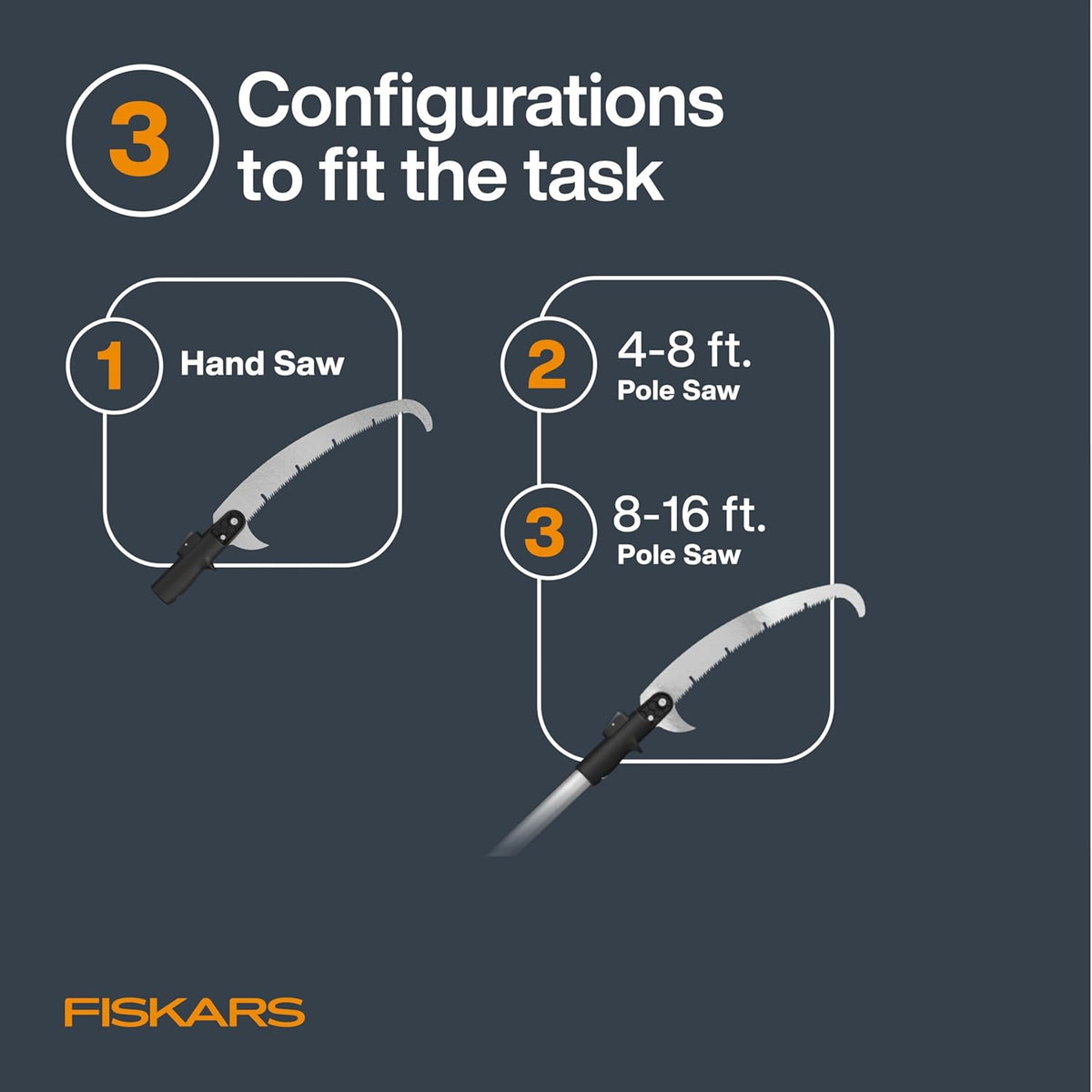 Fiskars XtendControl Extendable Tree Pruner (16 ft), Adjustable Branch Trimmer with 15" X3