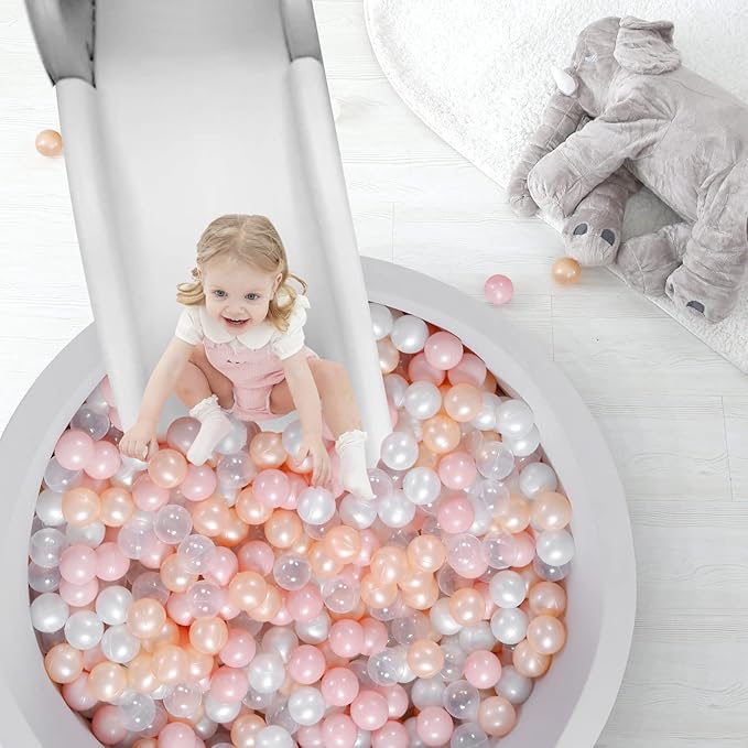 TRENDPLAY Plastic Balls for Ball Pits 2.2 Inch, Pack of 50 100 200 500 Hollow Balls, Perfect for