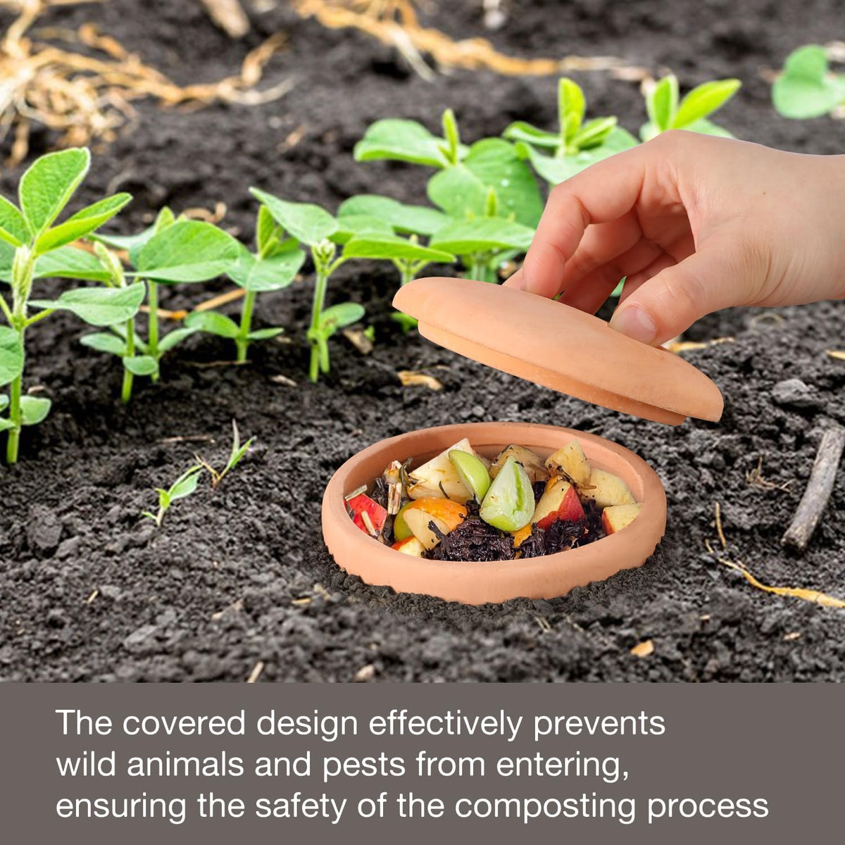 Underground Worm Farm Clay 10Inch Garden Composting bin Ceramics Outdoor Gardening from Kitchen