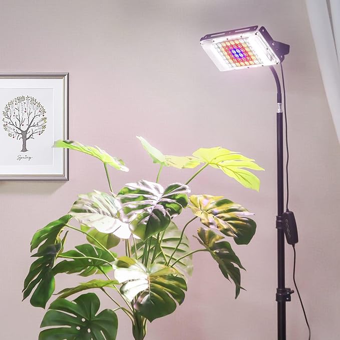 LBW Grow Light with Stand, Full Spectrum LED Plant Light, Floor Grow Lamp with 63" Adjustable