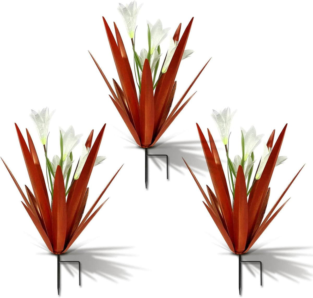 Homight Metal Agave Plant Outdoor Decoration Lily Mexican Yard Art Garden Gift Home Decor Hand