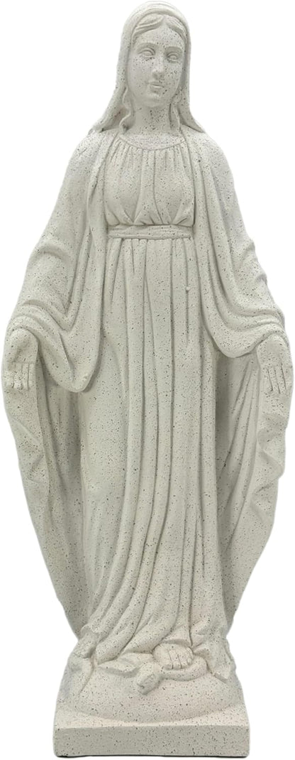 Galt International Virgin Mary Praying Blessed Mother of Grace Garden Statue Terrazo-Style 32"