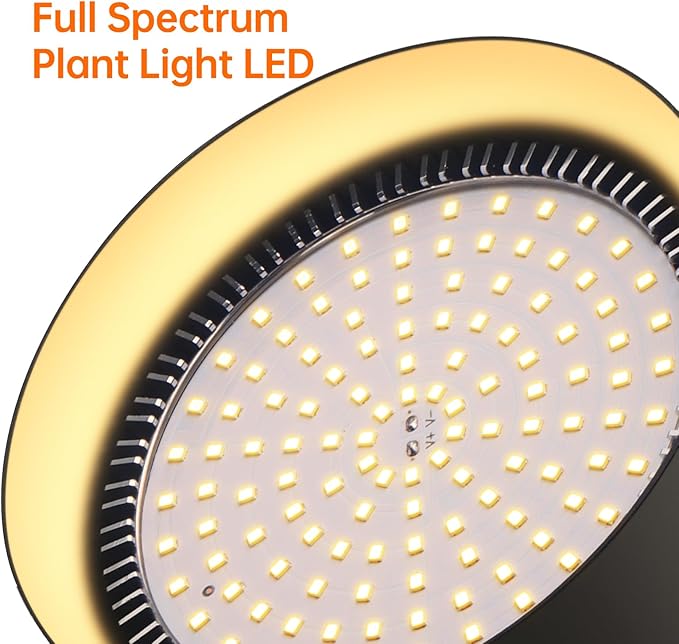 Bstrip 50W Double-Head Hanging Grow Lights for Indoor Plants, 3000K, Black LED Plant Light Bulbs