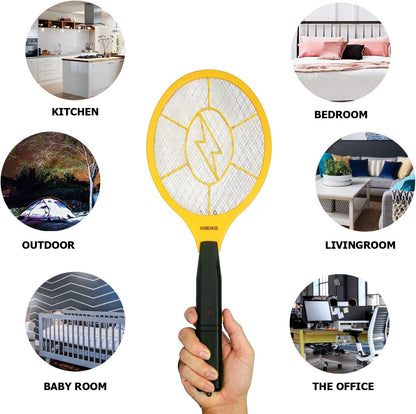Electric Fly Swatter - Bug Zapper - Best High Voltage Handheld Mosquito Killer - Wasp, Fruit Fly