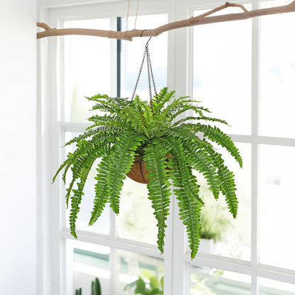 Fake Hanging Plants Large Boston Fern Artificial Plants Outdoor Realistic Fake Ferns with Palm
