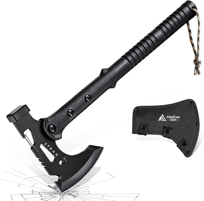 Freelander Camping Axe with Sheath, Sharp Tactical Hatchet Axe with Clip and Bottle Opener
