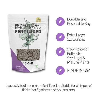 Fiddle Leaf Fig and House Plant Fertilizer Pellets |16-5-11 Slow Release Pellets for Seedlings and