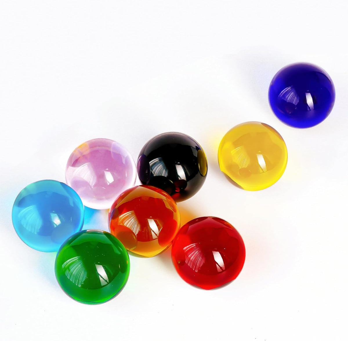8pcs Colorful Crystal Balls Decoration for Home 40mm Rainbow Color Glass Balls Healing Spheres