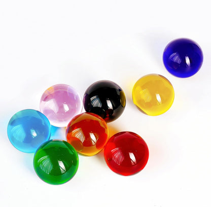 8pcs Colorful Crystal Balls Decoration for Home 40mm Rainbow Color Glass Balls Healing Spheres