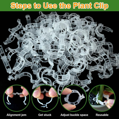 200 Pcs Plant Support Garden Clips, Tomato Clips, Crop Clips for Vine Vegetables, Fixing Tomato