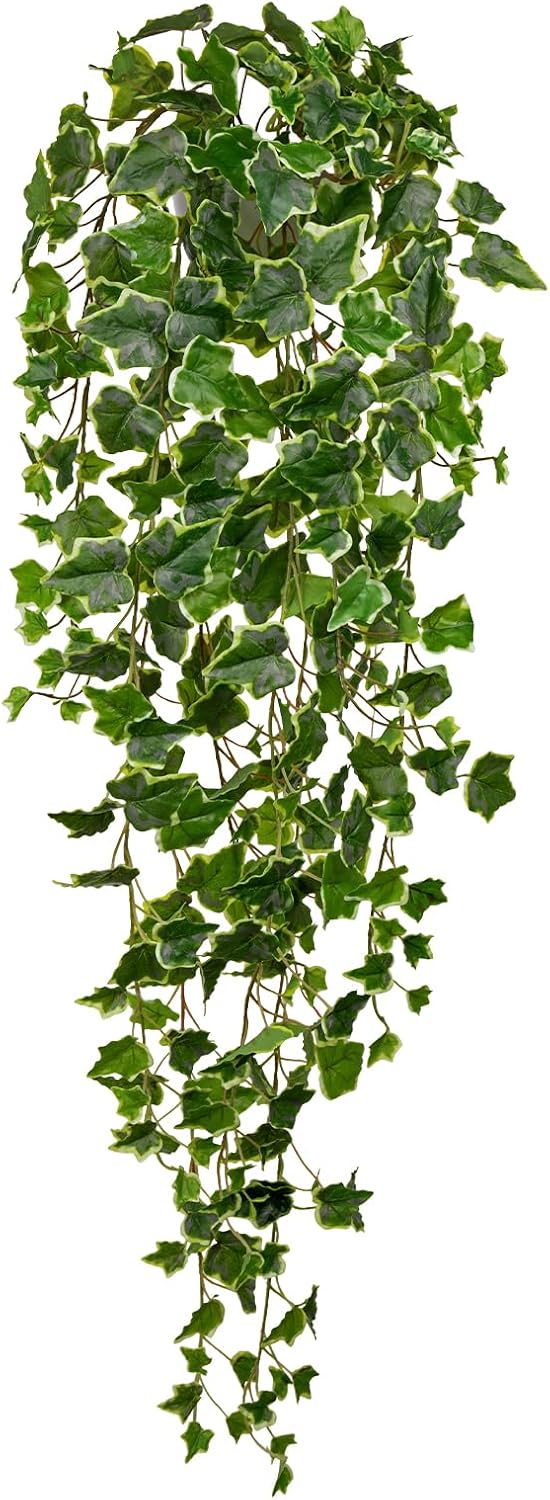 Hollyone Artificial Hanging Plants Wall Potted 47.2" Fake Ivy Vine Faux Ivy Leaves Hanging Greenery