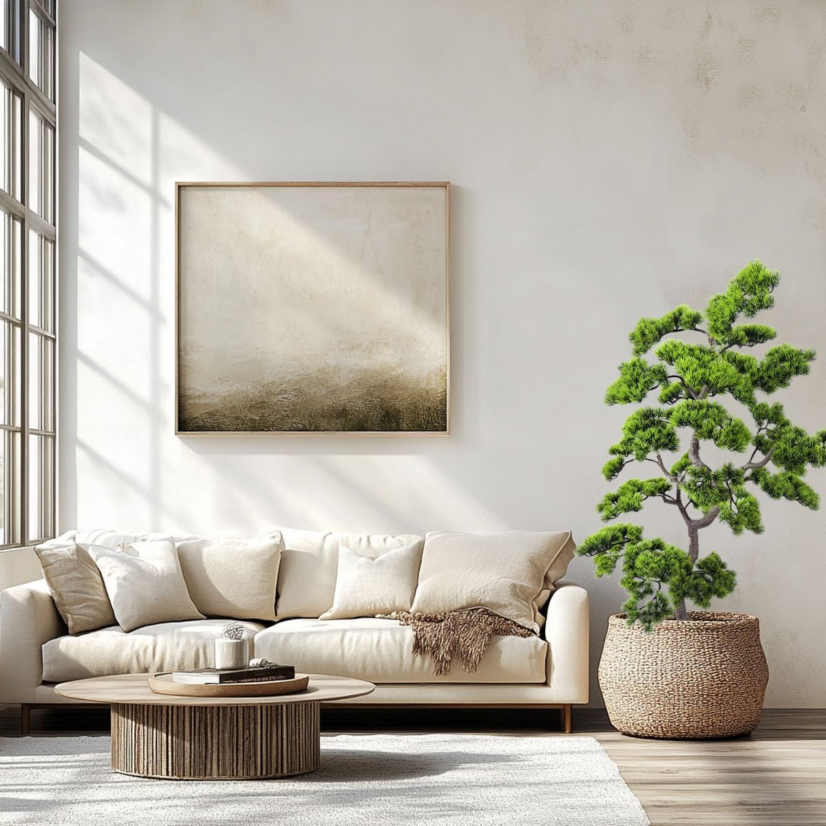 5ft Artificial Bonsai Tree - Large Faux Plants Indoor with Ceramic Pot, Realistic Fake Plants Decor