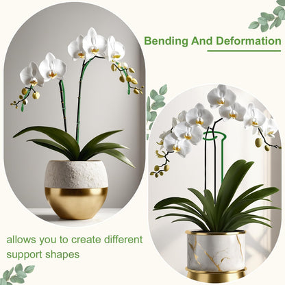 Invisible Plant Support Stakes Bendable 17.7 Inch SupKing 15Pcs Small Plant Sticks Orchid Stakes