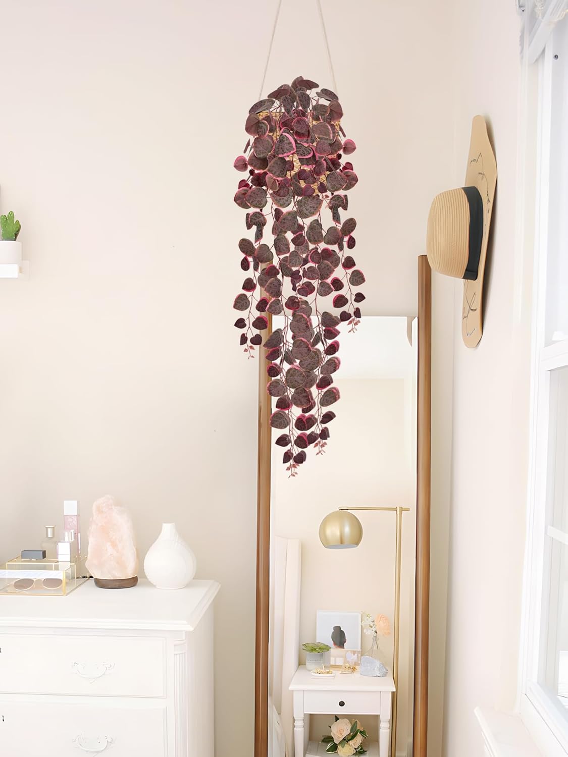 Briful 3 Pack Fake Hanging Plant 39.3" Artificial Hanging String of Hearts Plant Faux Trailing Vine