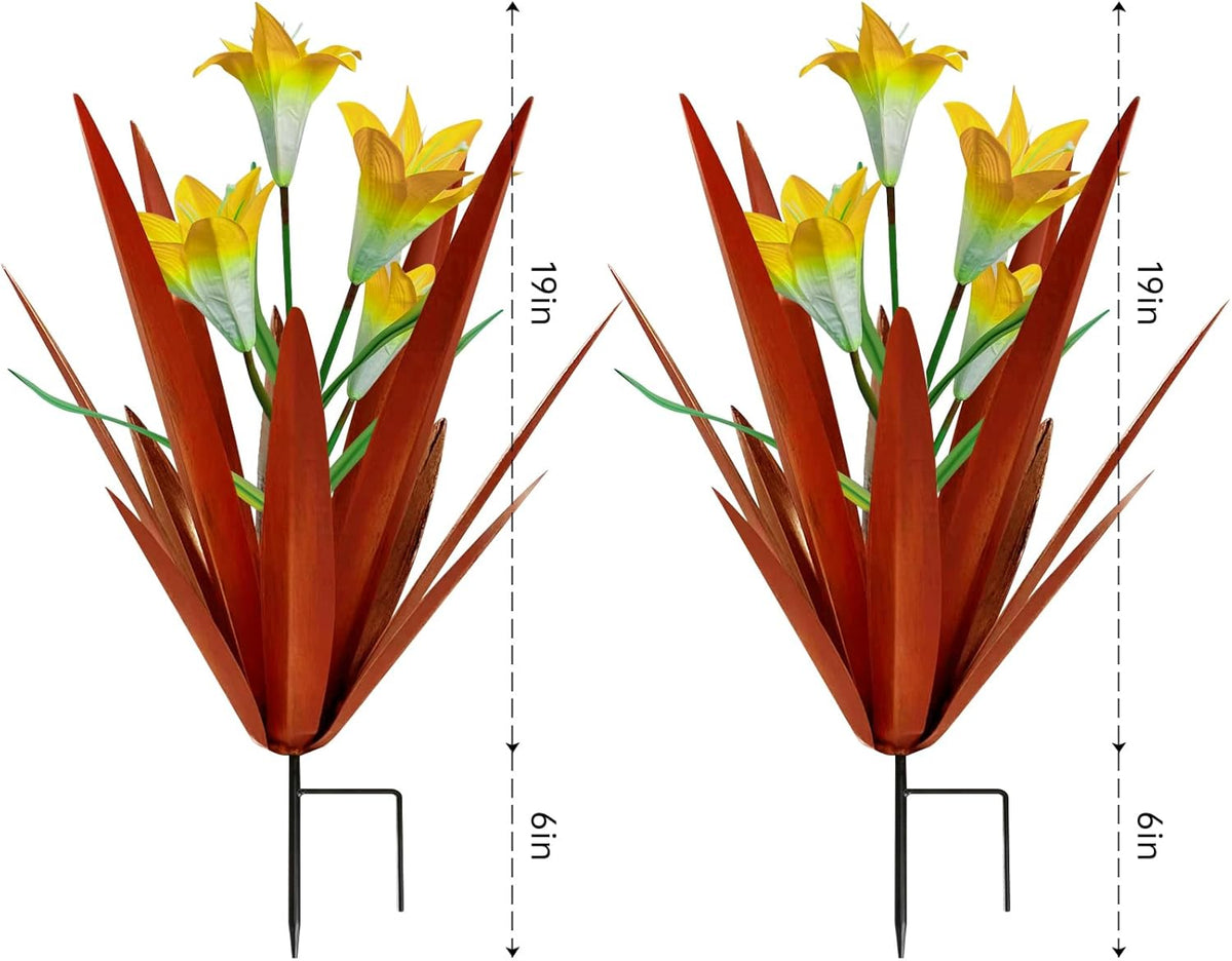 Homight Metal Agave Plant Outdoor Decoration Lily Mexican Yard Art Garden Gift Home Decor Hand