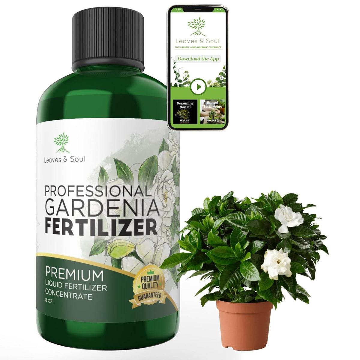Professional Liquid Gardenia Plant Fertilizer | 3-1-2 Concentrate for Flowering Plants |