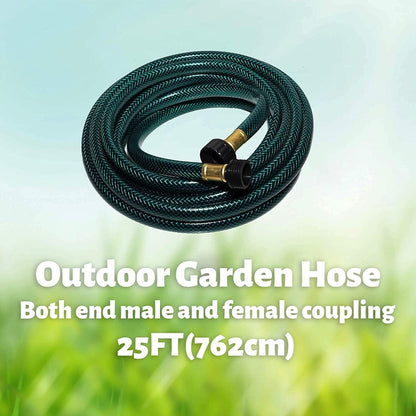 Garden Hose Leakproof for Gardener: 1/2” PVC Water Hoses with GHT Fittings - 25 FT No Kink and