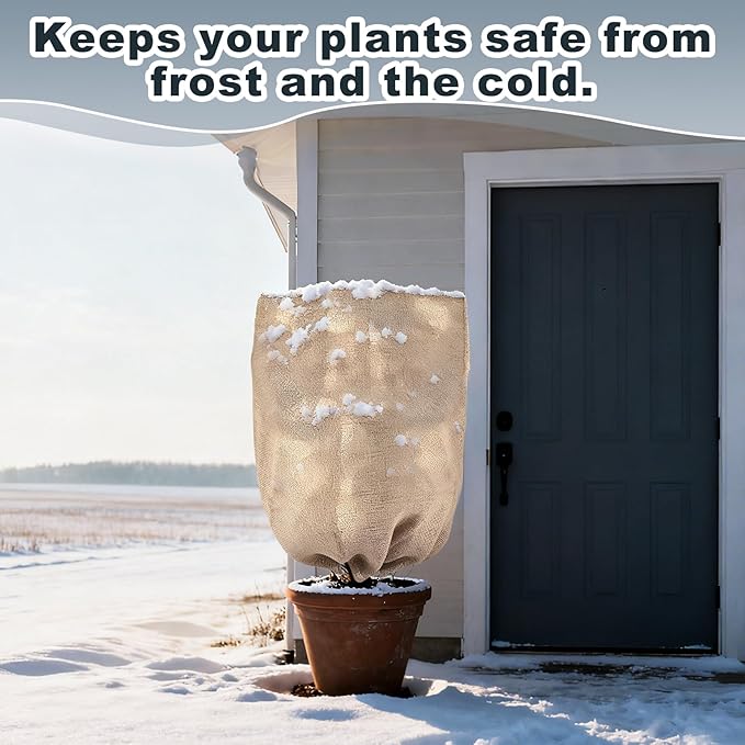ANPHSIN urlap Plant Covers Freeze Protection for Patio Winterizing - 40"×47" Large Winter Frost