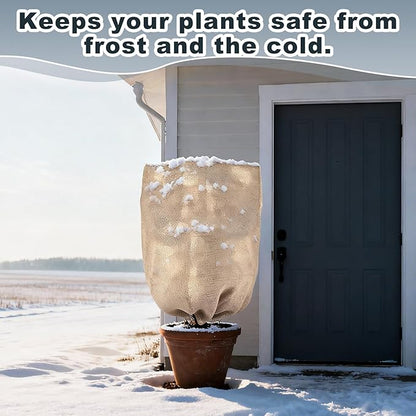 ANPHSIN urlap Plant Covers Freeze Protection for Patio Winterizing - 40"×47" Large Winter Frost