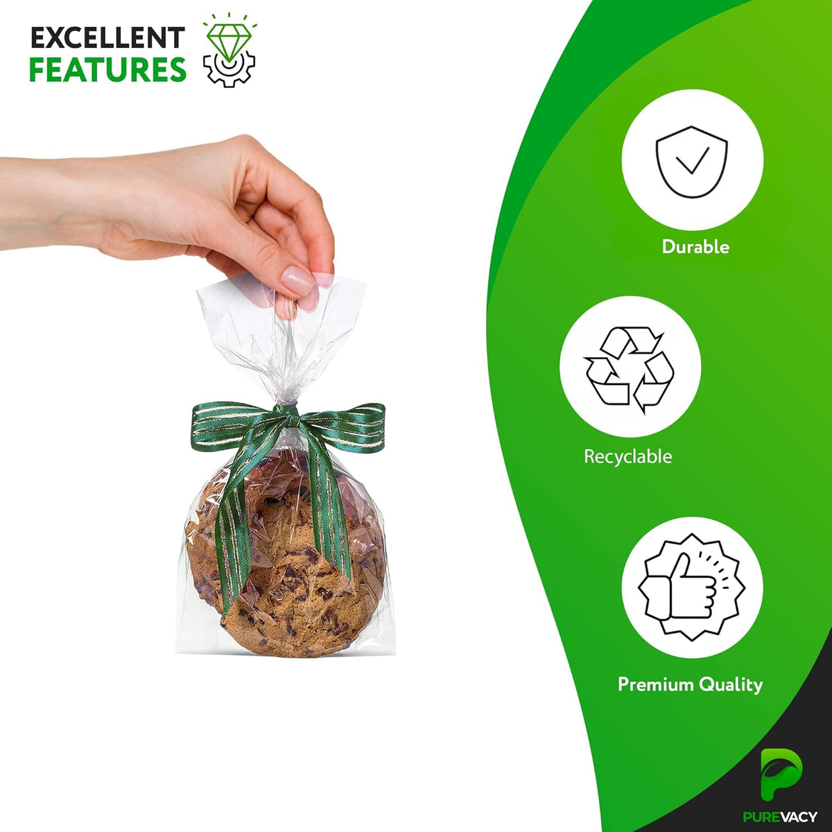 Gusseted Plastic Bags, 4 x 2 x 8 Inches. Pack of 1000 Clear Gusseted Poly Bags. 2 Mil Polyethylene