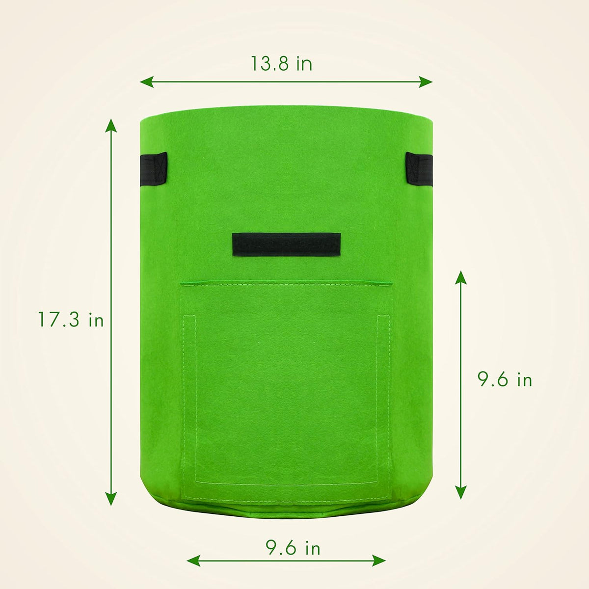 Gardzen 6 Pack BPA-Free 10 Gallon Vegetable Grow Bags with Access Flap and Handles, Suitable for