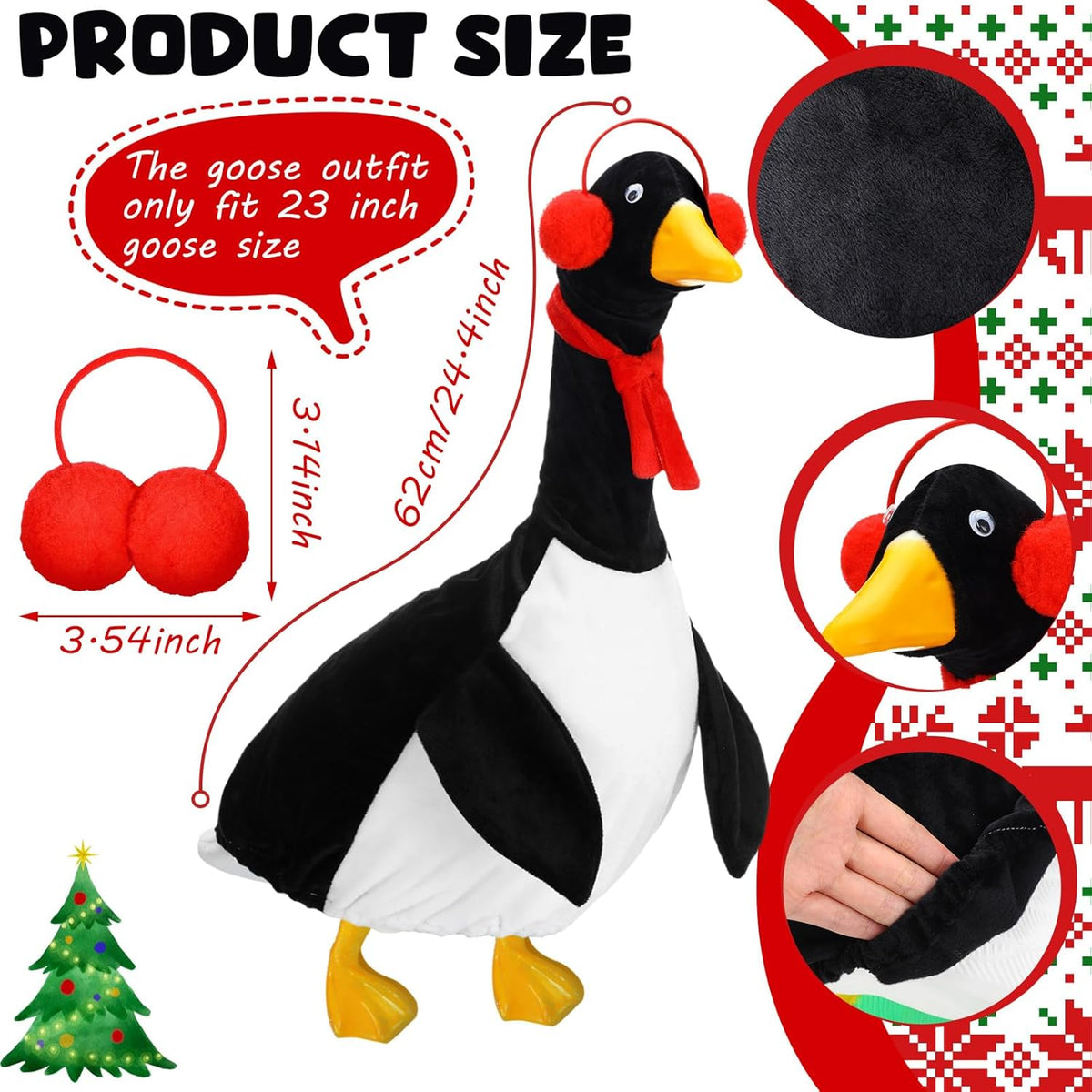 Outus Halloween Penguin Goose Outfits Funny Penguin Porch Goose Outfit 23 Inch Holiday Lawn Plastic