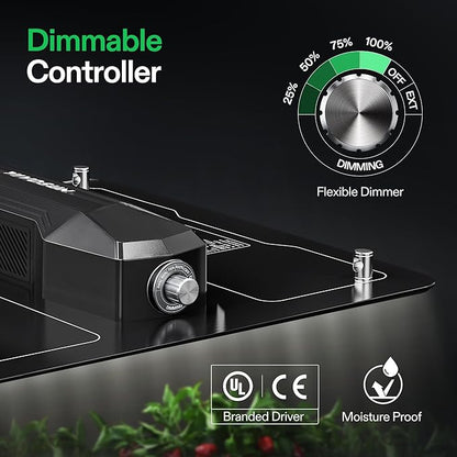 VIVOSUN VS1000 LED Grow Light with Full Spectrum Diodes & Sosen Driver Dimmable Lights Sunlike for