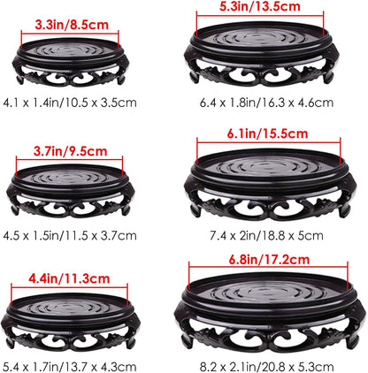 Hapivida Plant Stand, 3.7in Round Plant Riser Decorative Display Flower Holder Vase Rack Holder