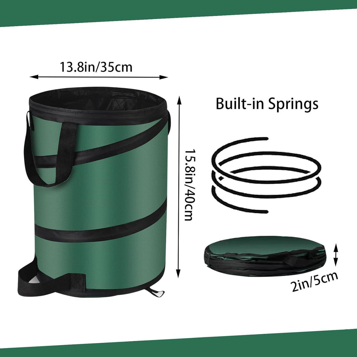 Camping Trash Can, Pop Up Trash Can/Recycle Bin, Foldable Garbage Can Camping for Gardening