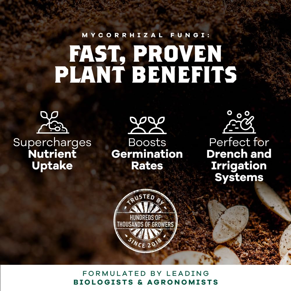DYNOMYCO Spark WP Mycorrhizal Fungi, 11oz Wettable Powder – 3-In-1 Root Enhancer Amplifies Nutrient