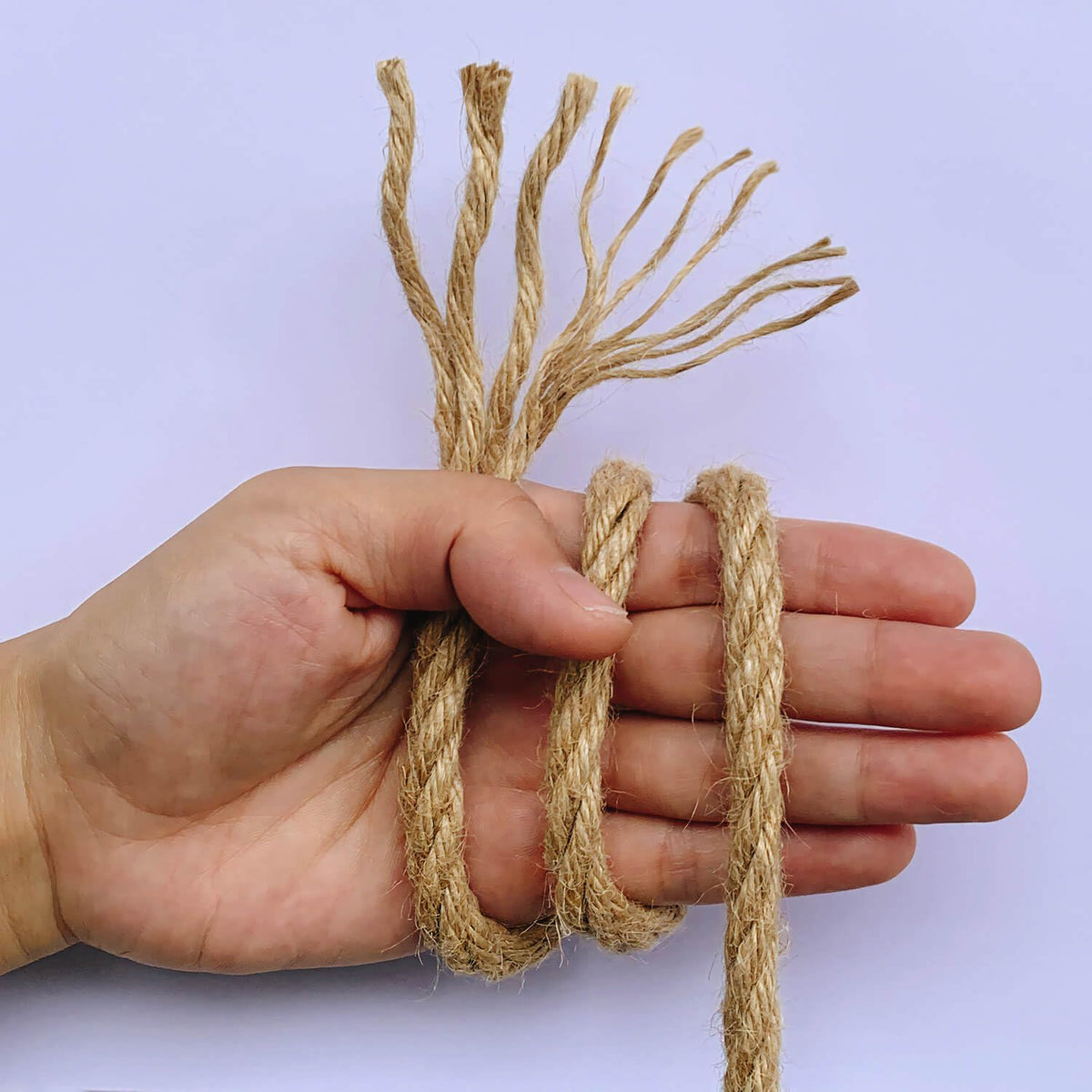 8mm Jute Rope, 164 Feet Braided Heavy Duty Twine, Thick Jute Twine Rope for Cat Scratch Post