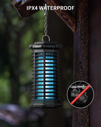 Minimoon Bug Zapper Outdoor 4000V Powerful Electric Mosquito Zapper, 15w Fly Trap Outdoor, IPX4