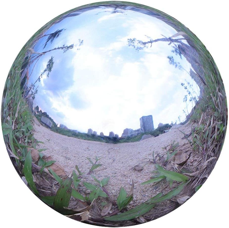 Durable Stainless Steel Gazing Balls Hollow Mirror Globe Floating Reflective Ball Polished Shiny